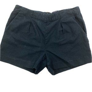 Madewell Navy Blue Linen Blend Shorts, Back Zip, Size 6